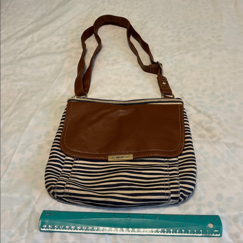 Relic striped crossbody purse
